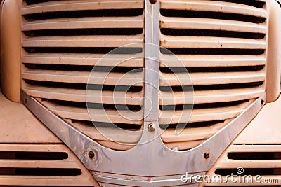 Classic car front grill Stock Photo