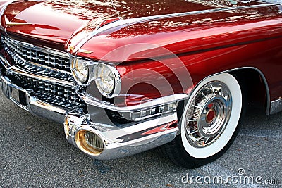 Classic Car Headlight Stock Photo