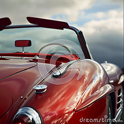 A classic car its fundamental shapes creating a harmony of design Cartoon Illustration