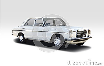 Mercedes-Benz W115 isolated Stock Photo