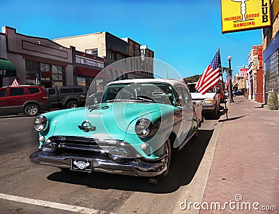 Route 66 Williams Arizona, Classic Car Cadillac Editorial Stock Photo