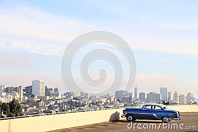 Classic car in San Francisco, CA Stock Photo