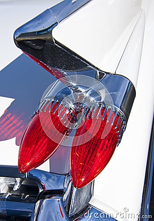 Classic Car Tail Stock Photo