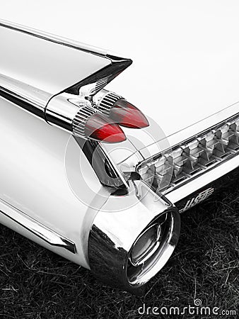 Classic car tail fin and light detail Stock Photo