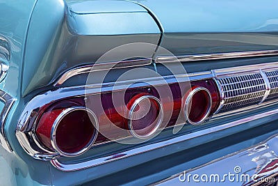 Classic car tail light detail Stock Photo