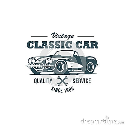 Classic Car Vector Template Vector Illustration