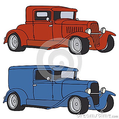 Classic cars Vector Illustration