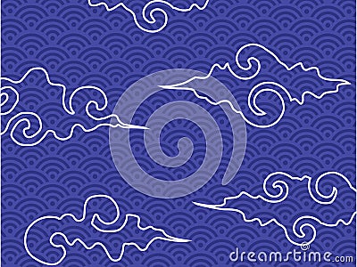 Classic Chinese background design, vector illustration. Vector Illustration