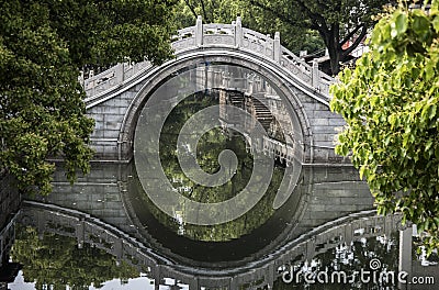 Classic Chinese small bridge Editorial Stock Photo