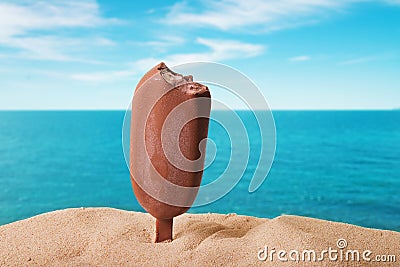 Classic chocolate ice cream Stock Photo