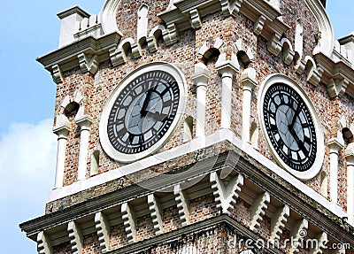 Classic clock tower Stock Photo