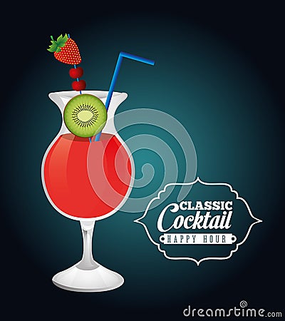 Classic cocktail Vector Illustration