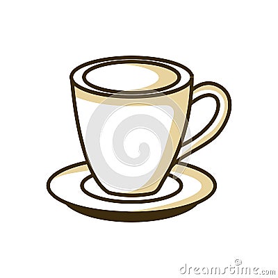 Classic Coffee Cup Illustration Vector Illustration