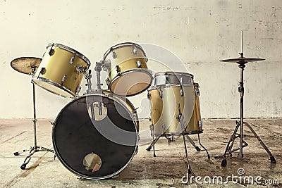Classic color of drums musical tool Stock Photo
