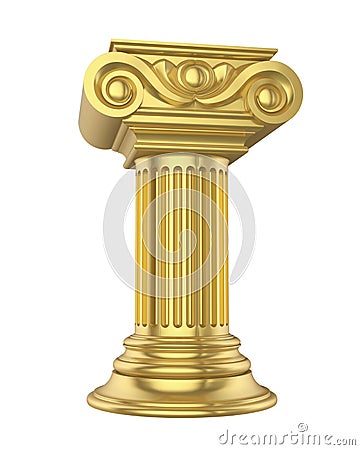 Classic Columns Isolated Stock Photo