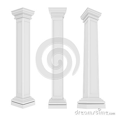 Classic Columns Isolated Stock Photo