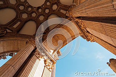 Classic Columns in San Francisco Stock Photo