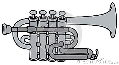 Classic concert trumpet Vector Illustration