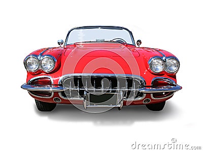 Classic Corvette Sports Car- isolated Stock Photo