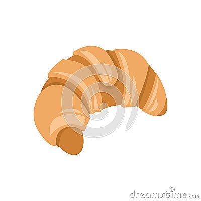 Classic Croissant Bread Illustration Vector Illustration