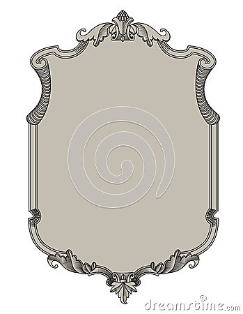 Classic decorative frame in old style Vector Illustration