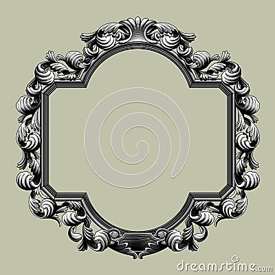 Classic decorative frame in old style Vector Illustration