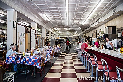 Classic diner in Charlestown, WV Editorial Stock Photo