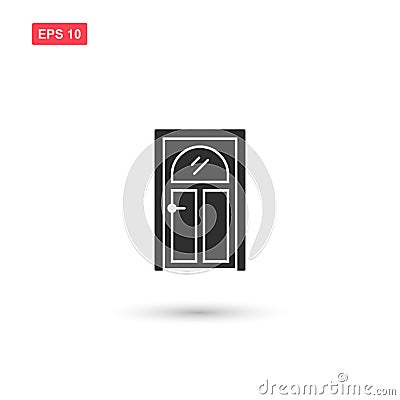 Classic door icon vector isolated 11 Vector Illustration