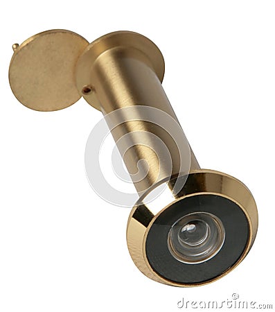 Classic Door viewer. Important security detail for the front door of home. Stock Photo