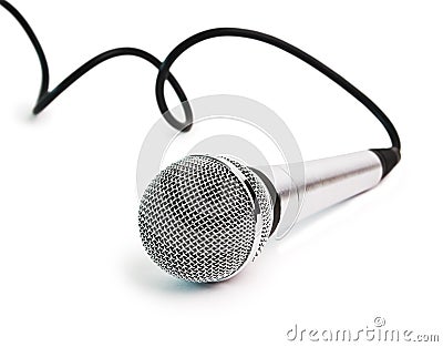 Classic dynamic microphone Stock Photo