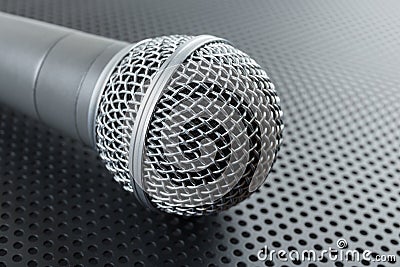 Classic dynamic microphone Stock Photo