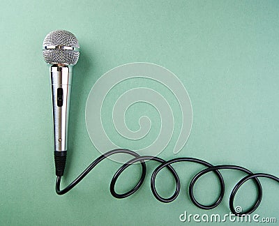 Classic dynamic microphone Stock Photo