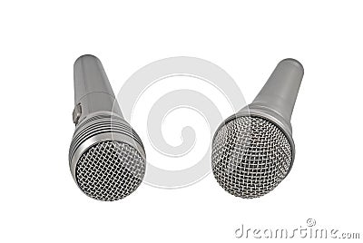 Classic dynamic microphones Stock Photo