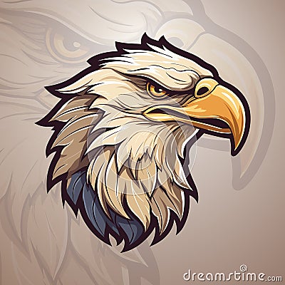 Classic Eagle Mascot Logo Design Vector: Modern Illustration for Esport and Sport Team Cartoon Illustration