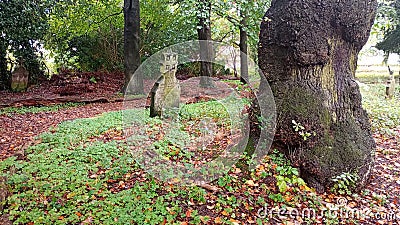 Classic English Graveyard. Death Graves, Afterlife Editorial Stock Photo