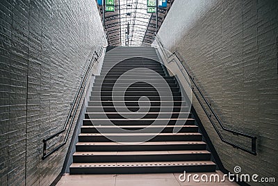 Classic european staircase Stock Photo