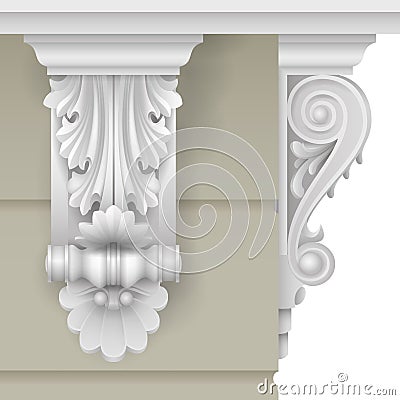 Classic facade bracket Stock Photo