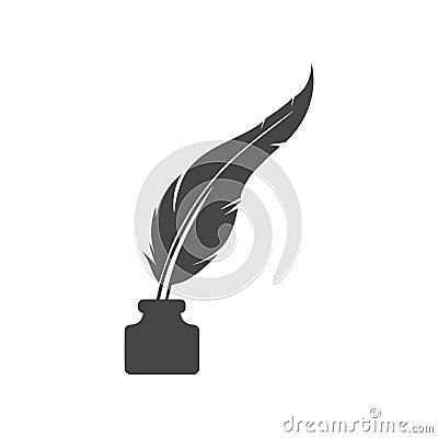 Classic feather quill illustration Vector Illustration