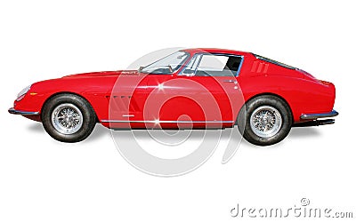 Classic Ferrari Coupe isolated Editorial Stock Photo