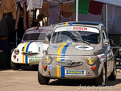 Classic Fiat 500 race cars Editorial Stock Photo