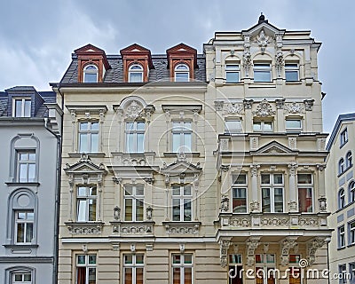 Classic German building facade Stock Photo