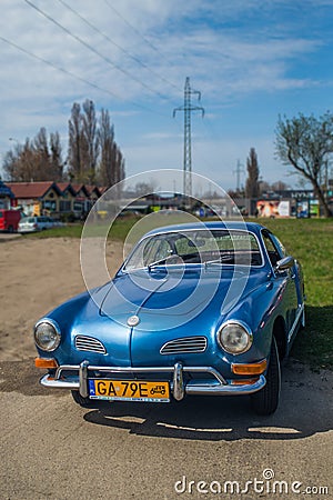 Classic German car Volkswagen Karmann Ghia Editorial Stock Photo