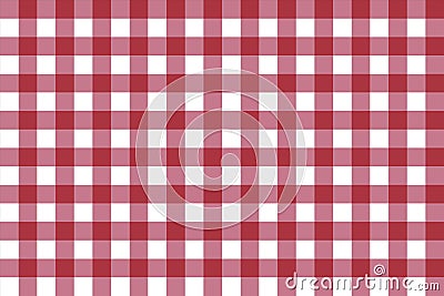Classic gingham red square village pattern. vector checkerboard Chequer seamless pattern for textile, picnic table linen. grpahic Cartoon Illustration