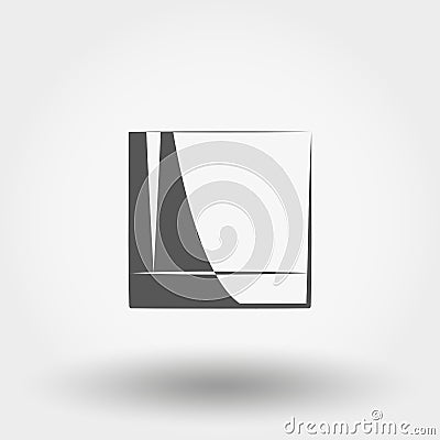 Classic glassful. Vector Icon. Cartoon Illustration