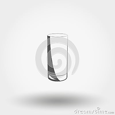 Classic glassful. Vector Icon. Cartoon Illustration