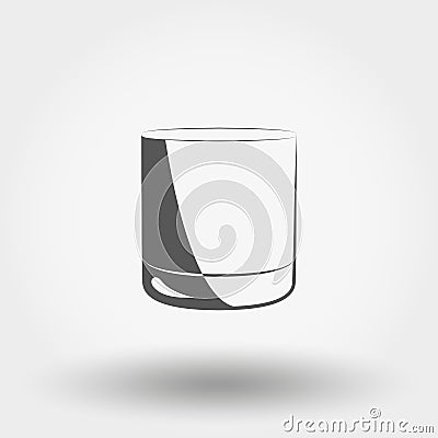 Classic glassful. Vector Icon. Cartoon Illustration