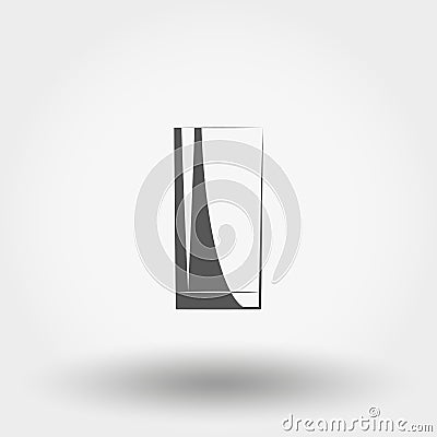 Classic glassful. Vector Icon. Cartoon Illustration