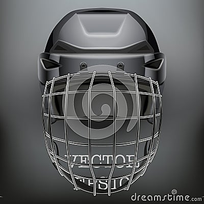 Classic Goalkeeper Hockey Helmet Vector Illustration