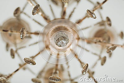 Classic gold crystal chandelier Stock Photo