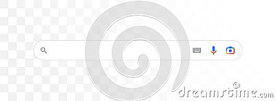 Classic Google search bar vector template. Entering keywords to search for information in the Google search engine Vector Illustration